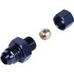 Derale Performance; Compression Fitting; 5/16" Transmission Cooler Line to -6AN Male; Black Anodized