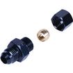 Derale Performance; Compression Fitting; 3/8" Transmission Cooler Line to -6AN Male; Black Anodized