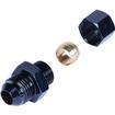 Derale Performance; Compression Fitting; 1/2" Transmission Cooler Line to -8AN Male; Black Anodized