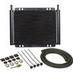 Derale Performance; Series 8000 Plate and Fin Transmission Oil Cooler Set; 18 Row; with 11/32" Hose Barb Inlets; 11" x 9-1/4"