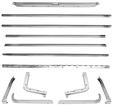 1969-1970 Ford Mustang; Fastback; Rear Fold Down Seat Molding Set; 13 Piece Set