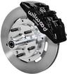 1962-72 B / E-Body Drum Dynapro 6 Series Front Brake Set with Black Calipers and 12" Plain Rotors