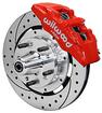 Mustang II Spindle Dynapro 6 Big Brake Front Set 12.9" Rotor  6 Piston Calipers Red