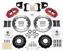 1962-72 B/E-Body Drum Superlite 6R Front Brake Set with Red Calipers and 13" Plain Rotors