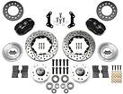 1973-76 Mopar Dynalite Pro Front Disc Brake Set with Black Calipers and 11.00" Drilled Rotors