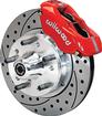 1965-72 A-Body 10" Drum Dynalite Pro Front Disc Brake Set with Red Calipers and Drilled Rotors
