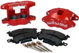 Wilwood D52 Red Powder Coated 2 Piston Front Caliper Kit - Various 1969-96 GM Models