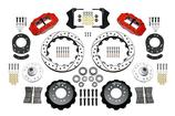 1965-69 Mustang V8 Superlite 6 Big Front Brakes, 13" Drilled Rotors/Red Calipers
