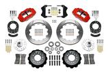 1965-69 Mustang V8 Superlite 6 Big Front Brakes, 13" Slotted Rotors/Red Calipers