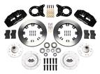 1970-73  Dynapro 6 Big Front Brake Set with Plain Rotors, Black Calipers for Disc or Drum Spindles
