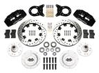 1970-73 Dynapro 6 Big Front Brake Set with Drilled Rotors, Black Calipers for Disc/Drum Spindles
