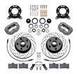 1970-73 Mustang Classic Dynalite Front Disc Brake Set w/ Black Calipers & 11.00"  Drilled Rotors