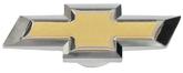 Extra-Large Chevy Bowtie Emblem Air Cleaner Center Nut, Chrome With Gold.