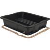 Transmission Oil Pan; with Air Cooling Tubes; For GM TH700R4/4L60/4L60E; Black