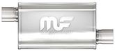 Magnaflow 5"x8"x14" Polished Stainless Steel Muffler with 2-1/2" Offset Inlet / 2-1/2" Offset Outlet
