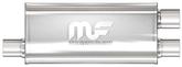 Magnaflow 5"x 8" x 18" Polished Stainless Steel Muffler with 2.5" Offset Inlet / 2.25" Dual Outlets