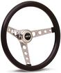 Classic Style Steering Wheel; 14-1/2" Foam Grip; Chrome Center Spokes; 3-Bolt Installation; 14-4331