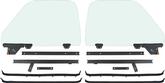 1973-91 GM Truck; Door Glass Conversion Set; One Piece; Light Green Tint