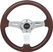 NRG 6 Bolt Woodgrain Steering Wheel with Chrome Center