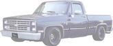 1981-87 Chevrolet/GMC Pickup; Body Side Moldings; Standard Cab; Short Bed; Pre-Cut Set 