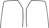 1947-50 Chevrolet, GMC Truck; Door Glass Channels; with Clips; OE Style; Pair