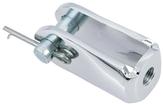 Universal Brake Pedal Clevis; Chrome Plated; 3/8"-24 