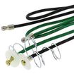 Universal Pigtail; For Single Contact 1156 Style Sockets; Black & Green Cloth Covered Wires; Vintage Bullet Terminal Ends