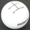 Hurst; 4 Speed Shifter Replacement Knob; 3/8'-16 Threads; White
