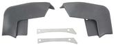 1971-72 Ford Mustang; Front Fender to Bumper Filler Panels; with Brackets; Pair; 