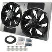 Derale Performance; Dual 12" High Output Radiator Fan and Aluminum Shroud Assembly; 26-3/8''W x 16''H x 4''D