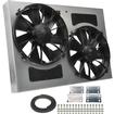 Derale Performance; Dual 12" High Output Radiator Fan and Aluminum Shroud Assembly; 26''W x 18''H x 4''D