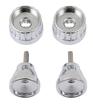 1964-66 Mustang; Radio Knobs & Dials; Chrome; 4 Piece Set