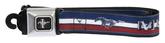 Casual Belt; with Push Button Buckle; Mustang Logo; Red White and Blue Mustang Running Pony