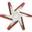 Derale Performance; 17" High Performance  Aluminum Blade Flex Fan; Red Aodized Blades with Polished Chrome Hub; Standard Rotation; 8000 RPM