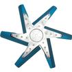 Derale Performance; 17" High Performance  Aluminum Blade Flex Fan; Blue Aodized Blades with Polished Chrome Hub; Standard Rotation; 8000 RPM