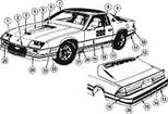1982 Camaro Indy Pace Car Upper Body Stripe Set; LH