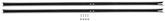 1963-65 Ford Falcon; 2 Piece Division Bar Channel Weatherstrip Set; Hardtop/Convertible