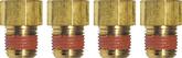 Wilwood 4 Piece 3/8"-24 Female Inverted Flare to 1/8"-27 NPT Male Adapter Fitting Set