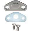 1967-70 Mustang, Cougar; Door Latch Striker Plate; With Screws & Shim; Stainless; Chrome Plated