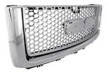 2007-13 GMC Sierra 1500 Denali; Grill Assembly; Chrome Shell With Chrome Round Honeycomb Insert