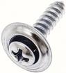Washer Head Chrome Trim Screw, #8 x 3/4" With Large Countersunk Free Spinning Washer