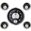 Classic Instruments 5 Gauge Set; 4 5/8" Speedtachular Speedometer, 2 1/8" Fuel, Oil, Temp, Volt; Stainless Bezels; Curved Glass Lenses; All American Tradition