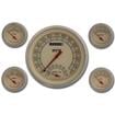 Classic Instruments 5 Gauge Set; 4 5/8" Speedtachular Speedometer, 2 1/8" Fuel, Oil, Temp, Volt; Stainless Low Step Bezels; Flat Glass Lenses; Vintage Series