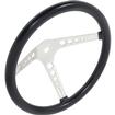 15" GT3 Retro Style Steering Wheel; Foam Grip; Brushed Spokes; 3-Bolt Installation