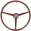 1967 Mustang/Cougar; 3-Spoke 15" Steering Wheel; Red