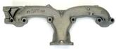 1957-70 Exhaust Manifold, SB, LH, Ram Horn Style, 2-1/2", Hi-Perf. Replacement, Front Brkt.