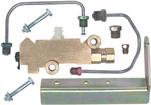 Front Disc/ Rear Drum Brake Combination Valve Set with Lines and Bracket; Bottom Mount