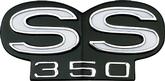 1967 Camaro SS 350 Grill Emblem ; with Backing Plate
