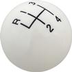 1958-70 GM; Muncie 4-Speed Shift Knob; 1-3/4" with 5/16"-18 Thread; White; Various Models;