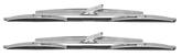 Windshield Wiper Blades; 16" long; Aero Style; For 1/4" (7mm) Bayonet Style Arms; Pair